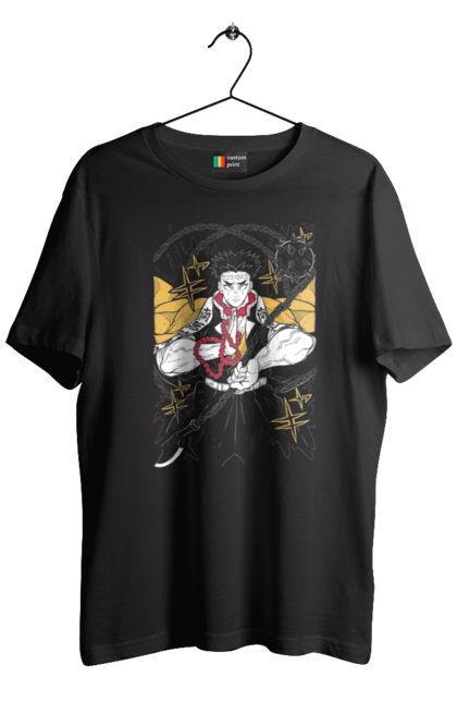 Men's t-shirt with prints Demon Slayer Gyomei. Anime, demon slayer, gyomei, gyomei himejima, himejima, kimetsu no yaiba, manga, serial. 2070702