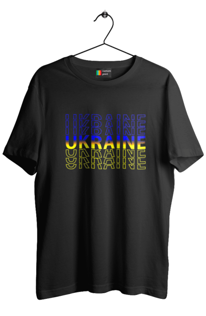 Футболка мужская с принтом Украина. Герб, независимость, украина, флаг. 2070702