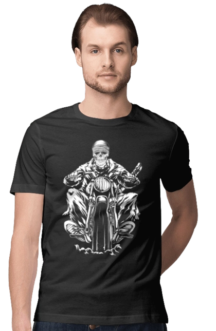 Skull on a motorcycle