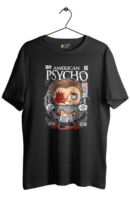 Футболка чоловіча з принтом "American Psycho Patrick Bateman". American psycho, bateman, psycho patrick, бейтмен, психопатрік. Funkotee