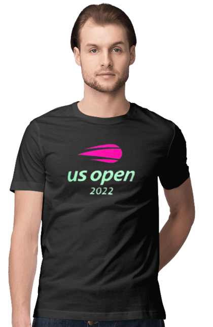 Футболка чоловіча з принтом "Тенісний турнір US Open 2022". Великий теніс, відкритий чемпіонат, гравці, м`яч, нью йорк, призовий фонд, ракетка, спонсор, хард, чемпіонат америки. futbolka.stylus.ua