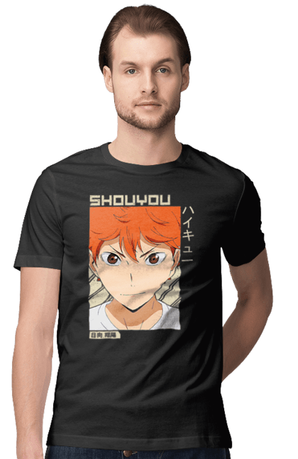 Футболка чоловіча з принтом "Волейбол!! Хіната". Anime, haikyu, hinata, manga, shoyo hinata, аніме, волейбол, манга, хіната, шьо хіната. 2070702