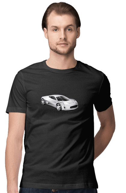 Футболка чоловіча з принтом "Авто.1". Авто, графіка, спортивне авто, фото, чорно-біле зображення. 2070702