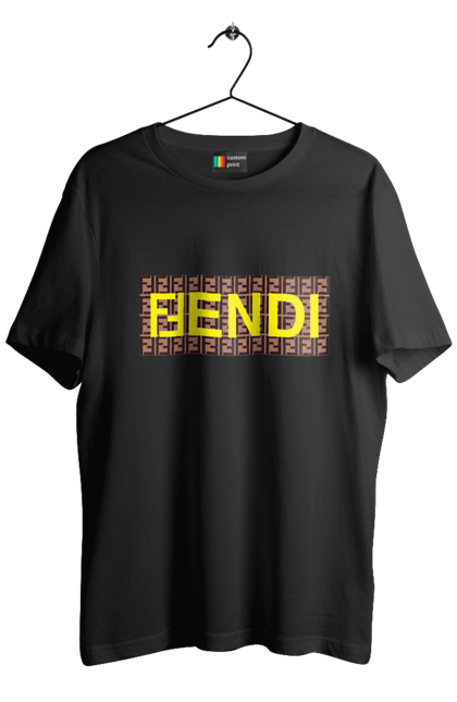 Футболка чоловіча з принтом "Fendi". Fendi, lvmh, бренд, будинок моди, італія, люкс, мода, одяг, сумка, фенді. 2070702