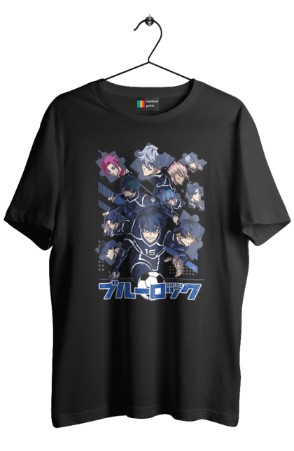 Men's t-shirt with prints Blue Lock. Anime, blue lock, blue prison, manga, sport, sports anime. 2070702