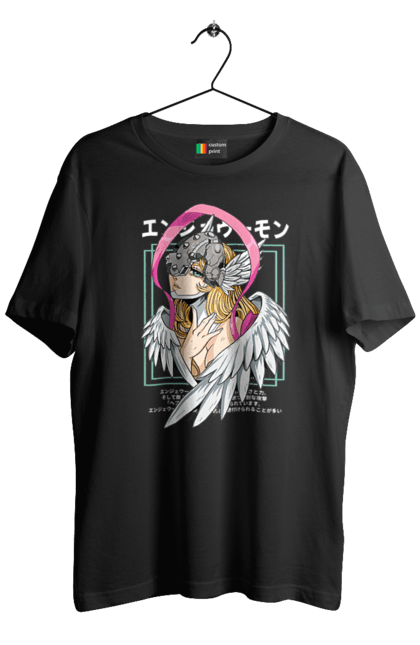 Men's t-shirt with prints Digimon Angewomon. Angewomon, bandai, digimon, digital monsters, media franchise, virtual pets. 2070702