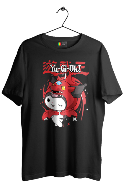 Men's t-shirt with prints Yu Gi Oh! Kuromi. Anime, character, hello kitty, kuromi, my melody, sanrio, yu gi oh, yugio. 2070702