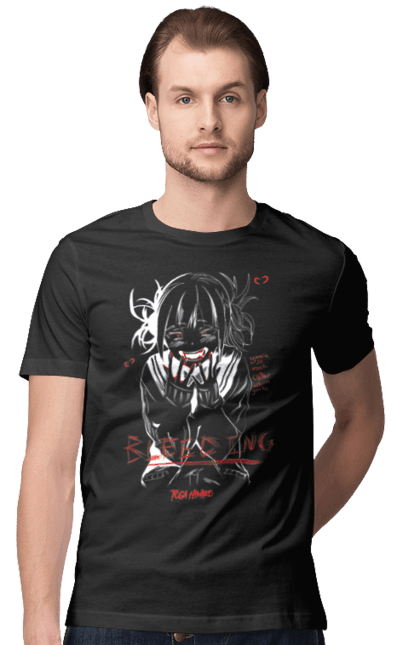 Men's t-shirt with prints My Hero Academia Himiko Toga. Anime, himiko toga, manga, my hero academia, video game, yakuza toga. 2070702