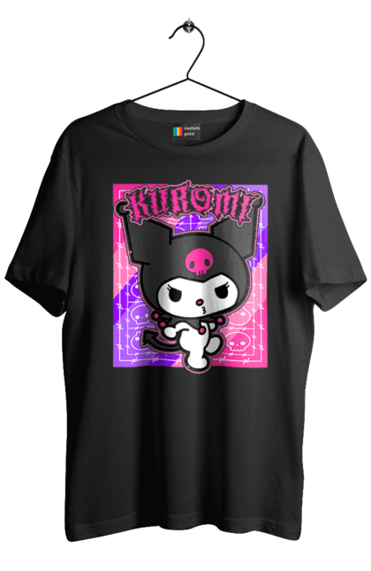 Men's t-shirt with prints Hello Kitty Kuromi. Anime, character, hello kitty, kuromi, my melody, sanrio. 2070702