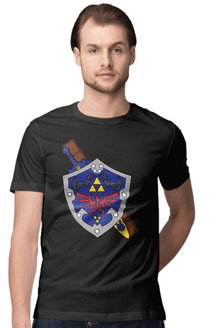 Men's t-shirt with prints The Legend of Zelda. Action movie, adventure, arcade, game, legend of zelda, nintendo, quest, shigeru miyamoto, video game, zelda. 2070702