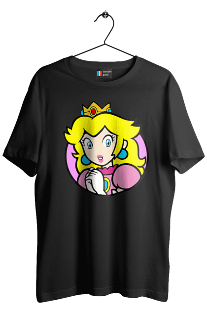 Men's t-shirt with prints Mario Bros. Princess Peach. Character, game, mario, mario bros, nintendo, princess peach, super mario bros. 2070702