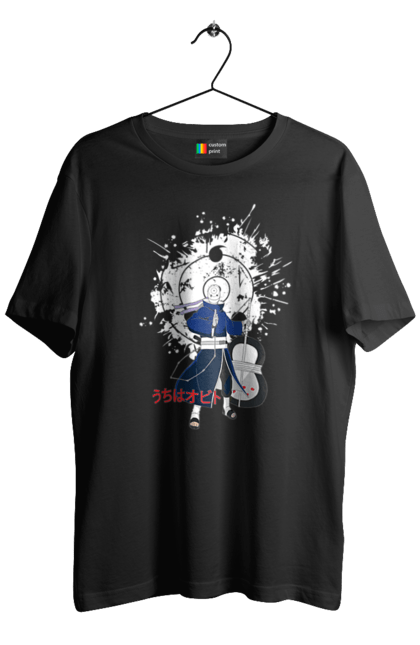 Men's t-shirt with prints Naruto Obito Uchiha. Anime, character, manga, naruto, ninja, obito, obito uchiha, tv series, uchiha. 2070702