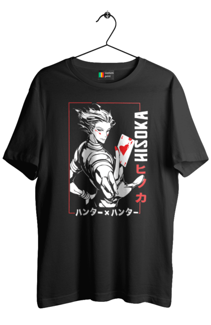 Men's t-shirt with prints Hunter x Hunter Hisoka. Anime, antagonist, character, hisoka, hunter x hunter, manga. 2070702