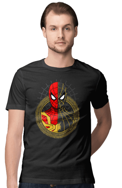 Футболка чоловіча з принтом "Людина павук". Комікс, людина павук, марвел, павук, павутина, пітер паркер, супергерой. CustomPrint.market