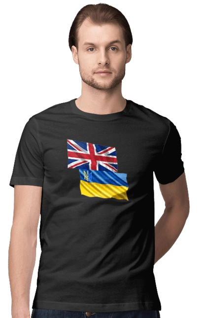 Flag United Kingdom, Flag Ukraine, Support Ukraine