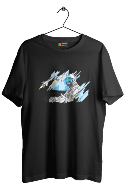 Футболка чоловіча з принтом "Слава збройним силам України". День захисника, день захистиць, марка, подяка, слава зсу, укрпошта. 2070702