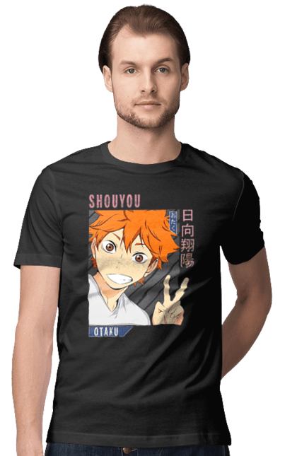 Футболка чоловіча з принтом "Волейбол!! Хіната". Anime, haikyu, hinata, manga, shoyo hinata, аніме, волейбол, манга, хіната, шьо хіната. 2070702