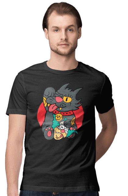 Men`s t-shirt with prints The Simpsons Krusty the Clown. Clown, krusty, krusty the clown, simpsons. 2070702