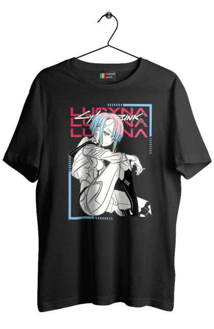 Men's t-shirt with prints Cyberpunk: Edgerunners Lucy. Anime, cd project, cyberpunk, edgerunners, game, lucy, netflix, video game. 2070702