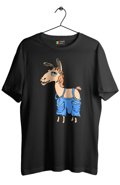 Футболка чоловіча з принтом "Лама В Комбінезоні". Комбінезон, лама. 2070702