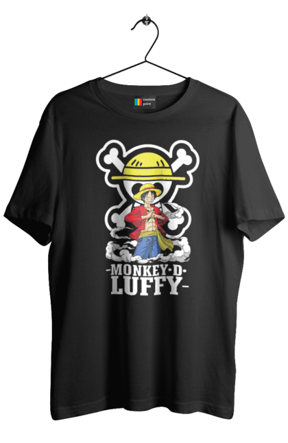 Men's t-shirt with prints One Piece Luffy. Anime, luffy, manga, monkey de luffy, one piece, pirates. 2070702