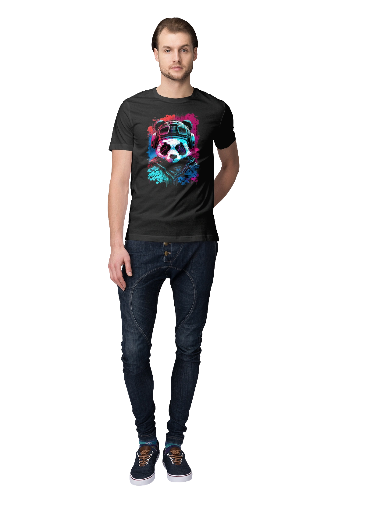 Панда в VR шлеме