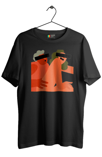 Футболка чоловіча з принтом "Кохання та прихована камера". Prikol, smex, гумор, дружба, жуйка, любов, мир, нас не впізнають, прихована камера, секс. 2070702