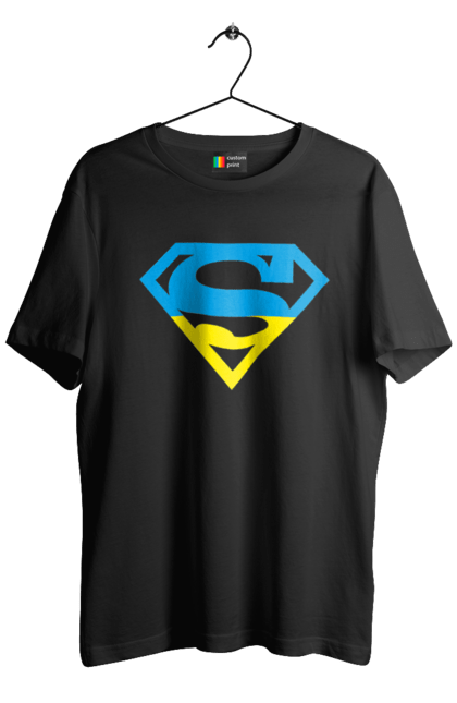 Футболка мужская с принтом Украина супер. Символика, супер, украина. 2070702