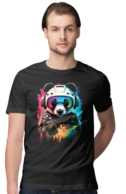 Панда в VR шлеме