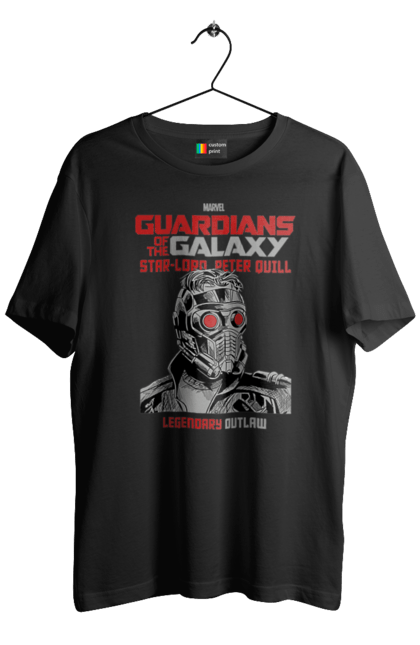 Men's t-shirt with prints Star Lord. Marvel, peter quill, peter quill, star lord, star-lord, starlord. 2070702