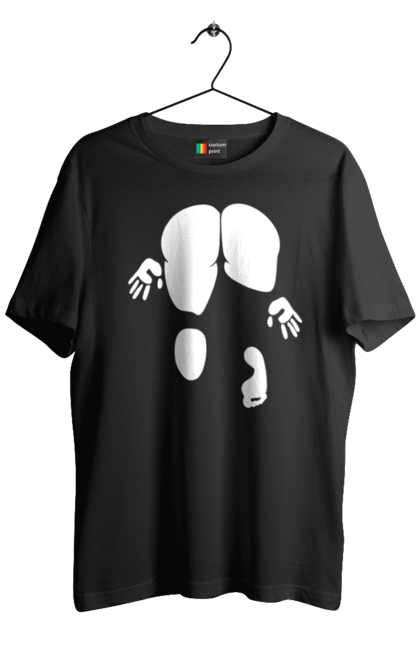 Футболка чоловіча з принтом "Дівчина вид по заду". Вид з зади, вульгарна, гумор, дівчина, дівчина раком, прикольна. 2070702