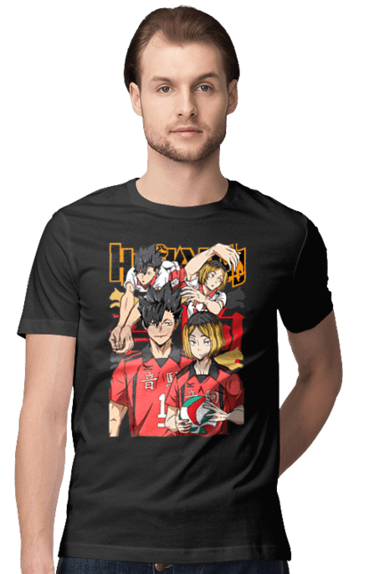 Men's t-shirt with prints Haikyu!! Kuroo and Kenma. Anime, haikyu, kenma, kuroo, manga, sports anime, volleyball. 2070702