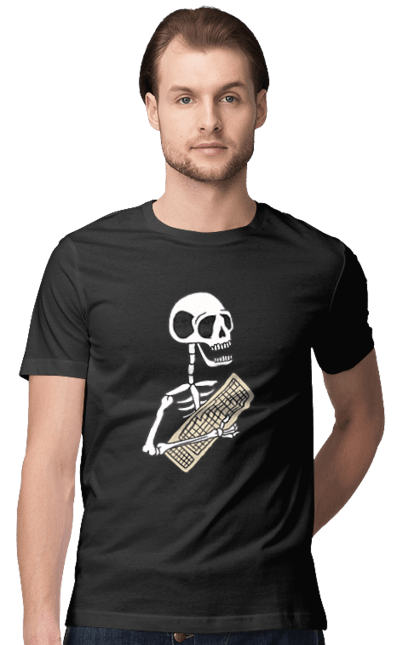 Футболка чоловіча з принтом "Вічний кодер". Ай ті, айтішник, бінарний, код, програміст, розробник, хакер. 2070702