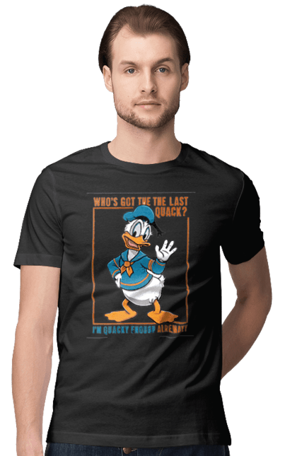 Men's t-shirt with prints Donald Duck. Animated series, cartoon, disney, donald duck. 2070702