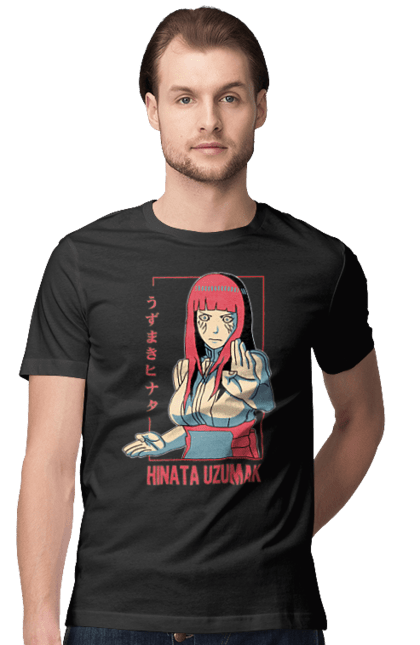 Футболка мужская с принтом Наруто Хината Хьюга. Hinata, hinata hyuga, hyuga, naruto, аниме, манга, наруто, хината, хината хьюга, хьюга. 2070702