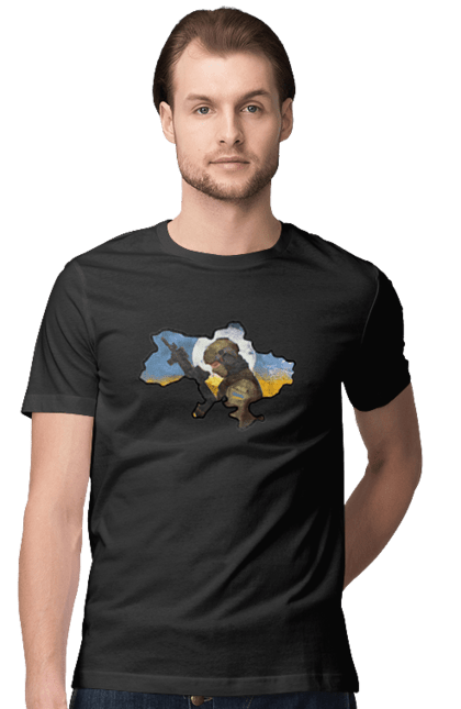 Футболка чоловіча з принтом "Слава ЗСУ". Вільна нація, воля, героям слава, мир, свобода, слава зсу, слава україні, україна, чисте небо, щасливі люди. 2070702