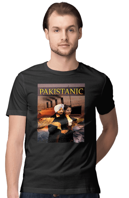 Футболка чоловіча з принтом "Pakistanic". Гумор, кіно, креативні, пакістан, приколи, прикольні, смішні, титанік, тренди, фільми. 2070702