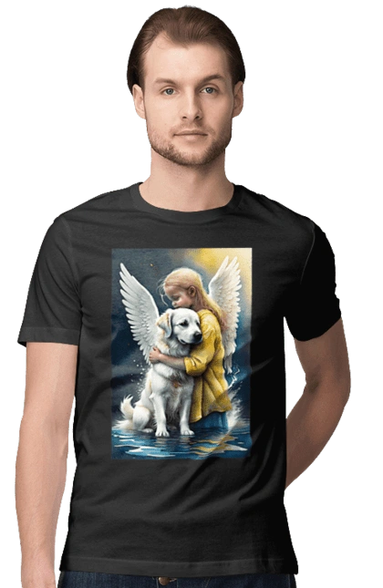 Girl and dog angel [memorial to dead animals]