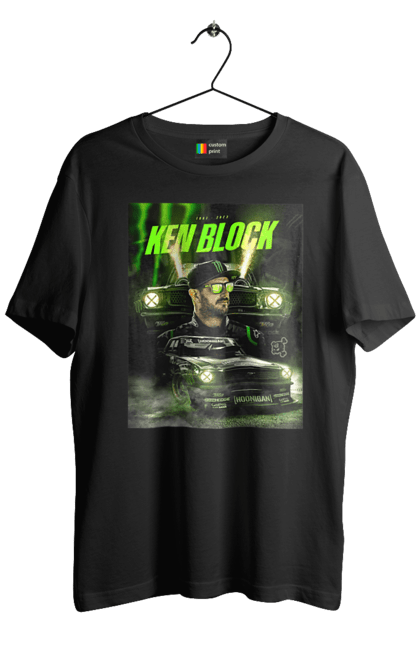 Футболка чоловіча з принтом "Кен Блок". Ken block, гонщик, кен блок, машины. 2070702