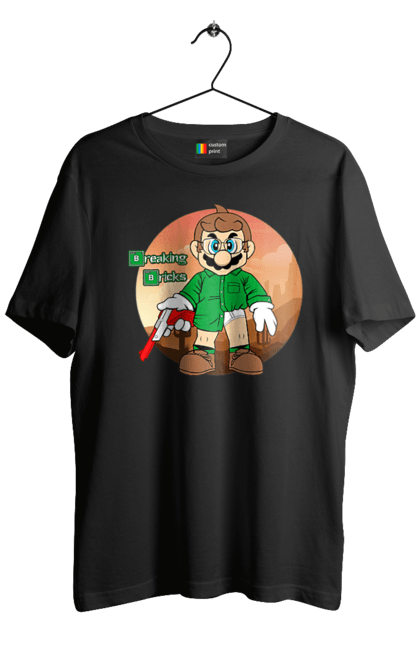 Men's t-shirt with prints Breaking Bad Mario. Breaking bad, character, game, mario, mario bros, nintendo, super mario bros. 2070702