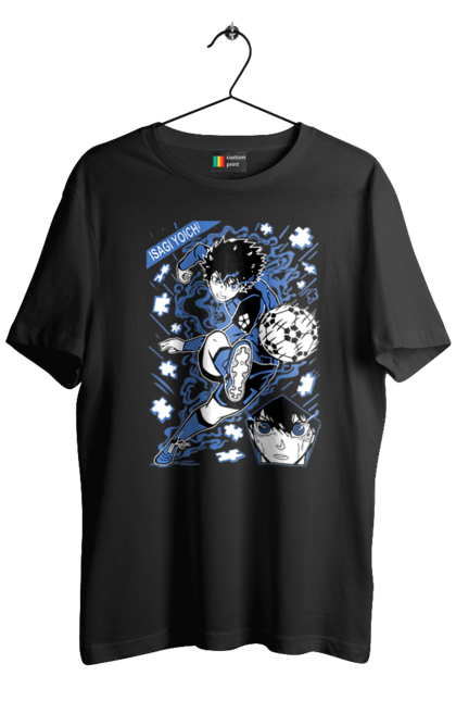 Men's t-shirt with prints Blue Lock Isagi Yoichi. Anime, blue lock, blue prison, manga, sport, sports anime, yoichi isagi. 2070702