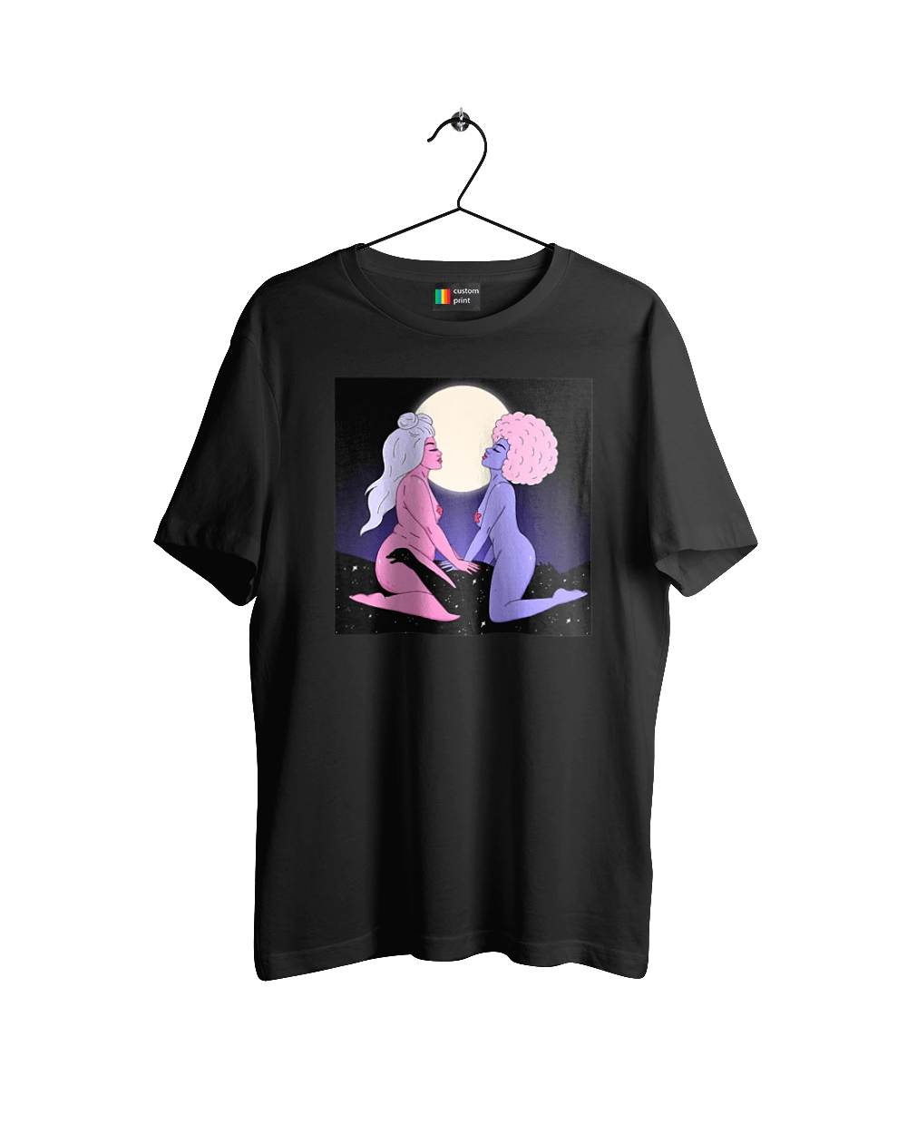 Two Aliens And The Moon