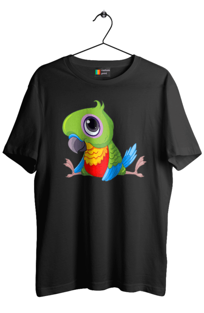 Футболка чоловіча з принтом "Папужка". Мило, папуга. 2070702