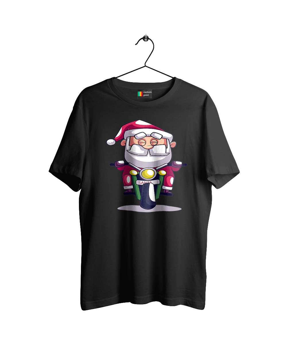 Щасливий Санта на мотоциклі