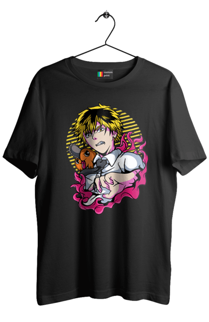 Men's t-shirt with prints Chainsaw Man. Anime, chainsaw man, demon, denji, manga, pochita, shonen. 2070702