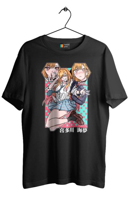 Men`s t-shirt with prints My Dress Up Darling. Anime, gyaru, manga, marin kitagawa, marine, my dress-up darling, porcelain doll. 2070702