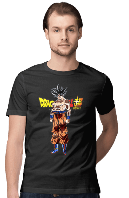 Men's t-shirt with prints Dragon Ball Son Goku. Anime, dragon ball, goku, manga, son goku, tv series. 2070702