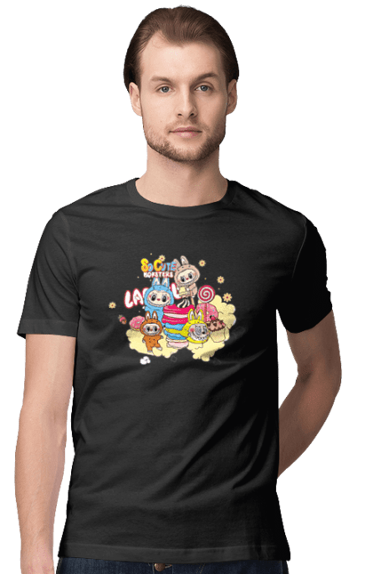 Футболка чоловіча з принтом "Labubu". Labubu, weird cute, іграшки, лабубу. 2070702