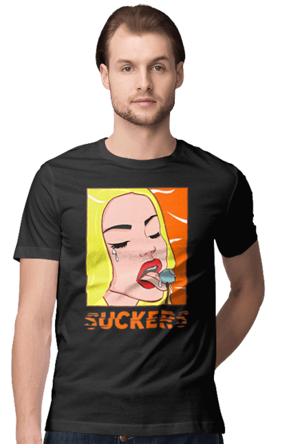 Футболка чоловіча з принтом "Чупа чупс". Гумор, мем, прикольна, сакерс, смішна, чупа чупс. 2070702