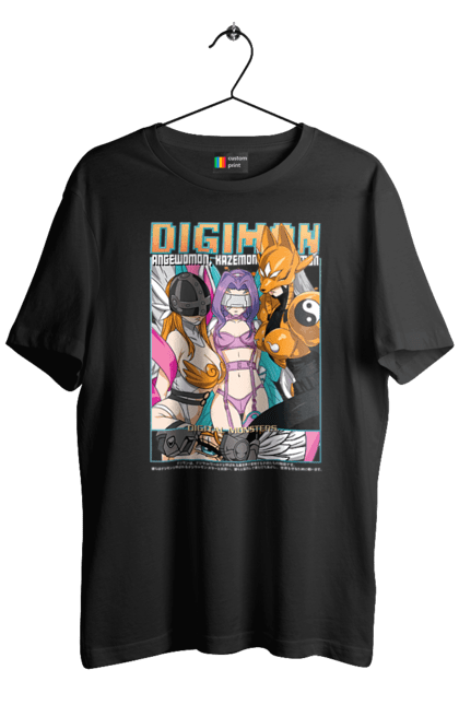 Men's t-shirt with prints Digimon. Bandai, digimon, digital monsters, media franchise, virtual pets. 2070702